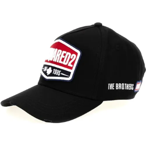 Caps, male, , Size: ONE SIZE Embroidered Logo Baseball Cap - Dsquared2 - Modalova