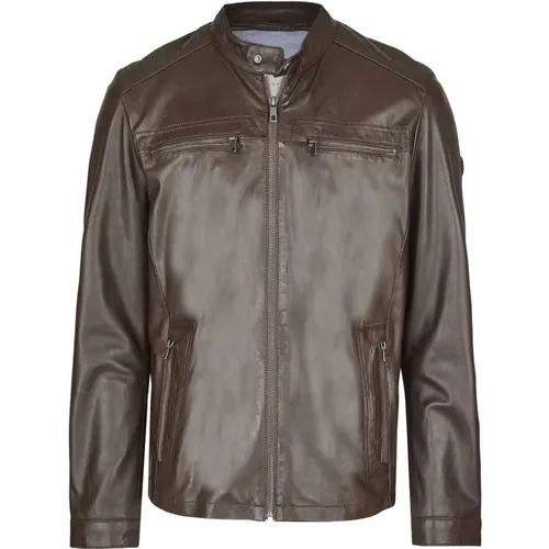 Herren Lederjacke Bualberto Bugatti - Bugatti - Modalova