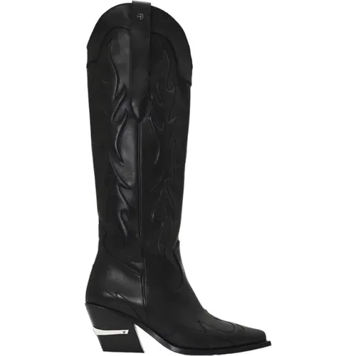 Leather Western Boots , female, Sizes: 7 UK, 5 UK - Anine Bing - Modalova