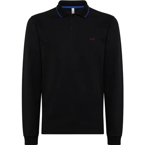 Long Sleeve Polo Shirt , male, Sizes: 3XL - Sun68 - Modalova