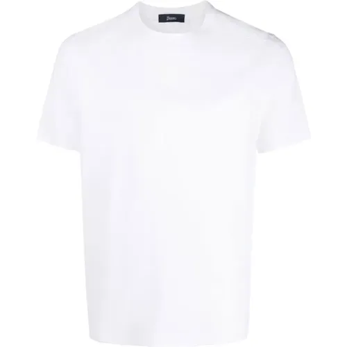 Men`s Short Sleeve T-Shirt in with Black Logo , male, Sizes: XL - Herno - Modalova