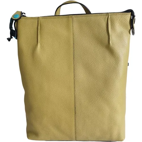 Backpacks, female, , Size: ONE SIZE Large Leather Backpack Shopper Vinaigrette - Gabs - Modalova