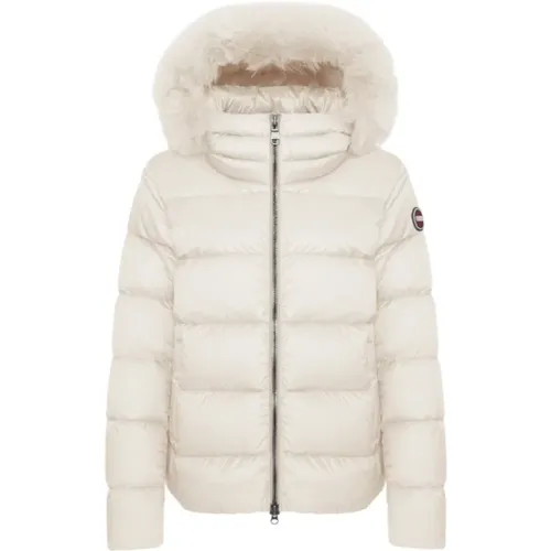 Cremefarbene Daunenjacke Aw24 , Damen, Größe: XL - Colmar - Modalova