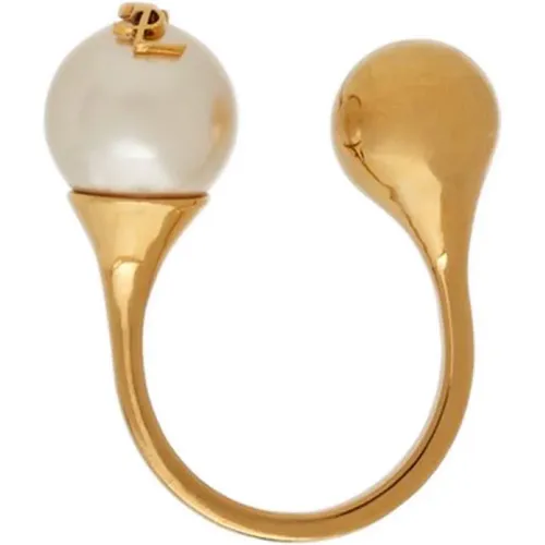 Goldene Perle Cassandre Ball Ring - Saint Laurent - Modalova