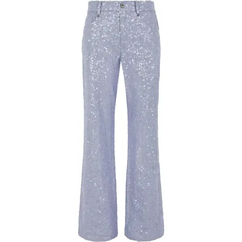 Wide Trousers, female, , Size: M Sequined Wide Trousers - P.a.r.o.s.h. - Modalova