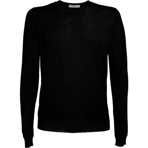 Merino V-Ausschnitt Pullover Schwarz , Herren, Größe: L - GOES BOTANICAL - Modalova