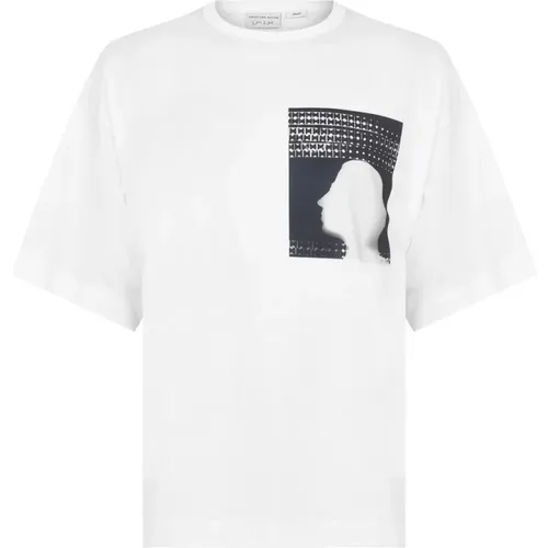 Oversize Weißes T-Shirt - Dries Van Noten - Modalova