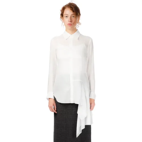 Weiße Drapierte Bluse , Damen, Größe: S - Yohji Yamamoto - Modalova