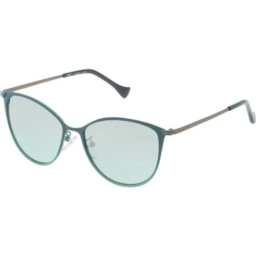 Grüne Metall-Sonnenbrille für Frauen , Damen, Größe: 50 MM - Police - Modalova