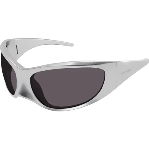 Skin Cat Sunglasses Silver Grey , female, Sizes: ONE SIZE - Balenciaga - Modalova