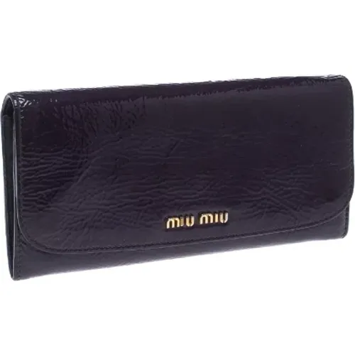Pre-owned Wallets, female, , Size: ONE SIZE Pre-owned Leather wallets - Miu Miu Pre-owned - Modalova