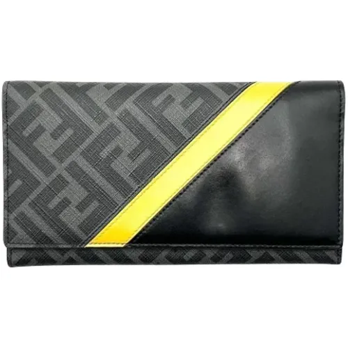 Pre-owned Wallets, male, , Size: ONE SIZE Pre-owned Leather wallets - Fendi Vintage - Modalova