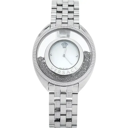 Pre-owned Stainless Steel watches , female, Sizes: ONE SIZE - Versace Pre-owned - Modalova