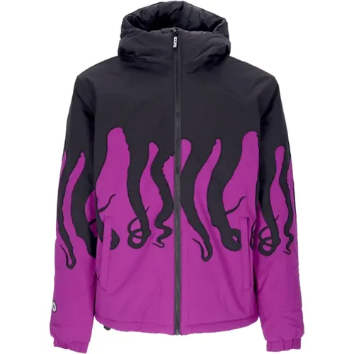 Down Jackets, male, , Size: XL Purple Layer Puffer Jacket - Octopus - Modalova