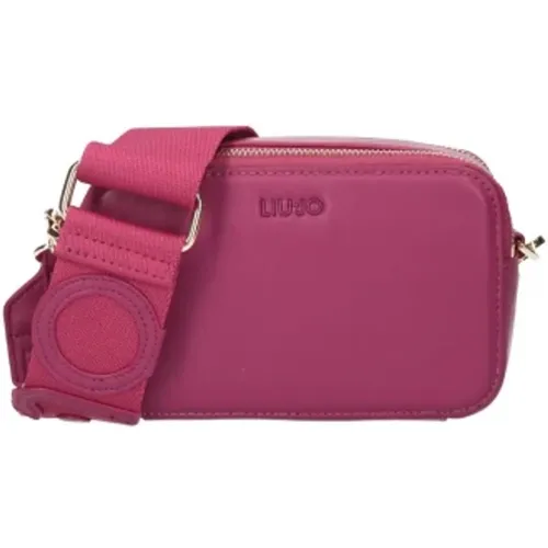 Cross Body Bags, female, , Size: ONE SIZE Fuchsia Mini Bag with Logo Strap - Liu Jo - Modalova