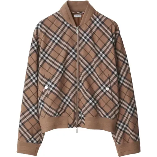 Bomber Jackets, male, , Size: M Vintage Check Bomber Jacket - Burberry - Modalova