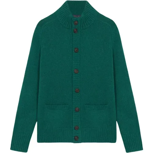 Grüner Woll-Cardigan-Pullover , Damen, Größe: XL - Brooks Brothers - Modalova