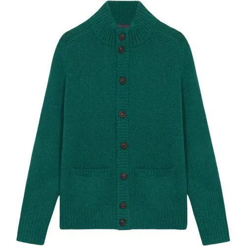 Grüner Woll-Cardigan-Pullover , Damen, Größe: M - Brooks Brothers - Modalova