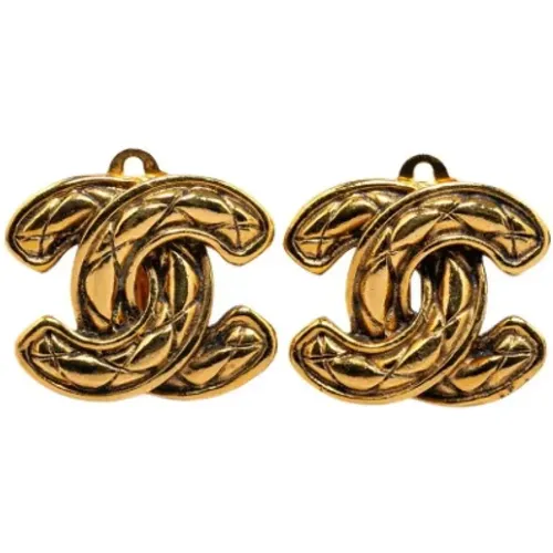 Pre-owned Jewellery, female, , Size: ONE SIZE Pre-owned Metal earrings - Chanel Vintage - Modalova