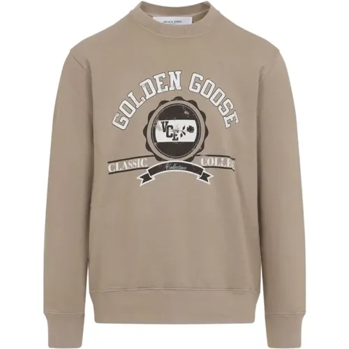 Sweatshirts, male, , Size: S Journey Crewneck Sweatshirt - Golden Goose - Modalova