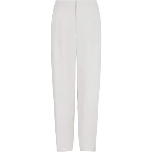 Grey Trousers with Elastic Waistband , female, Sizes: XS, 2XS - Giorgio Armani - Modalova