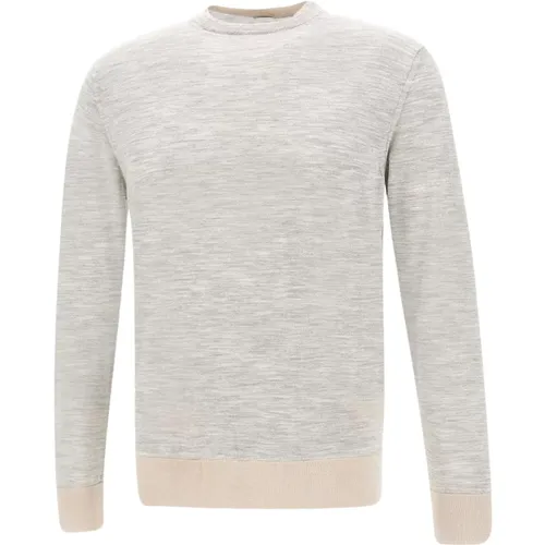 Men's Wool Silk Crew Neck Sweater , male, Sizes: M, S, 2XL, XL - Eleventy - Modalova