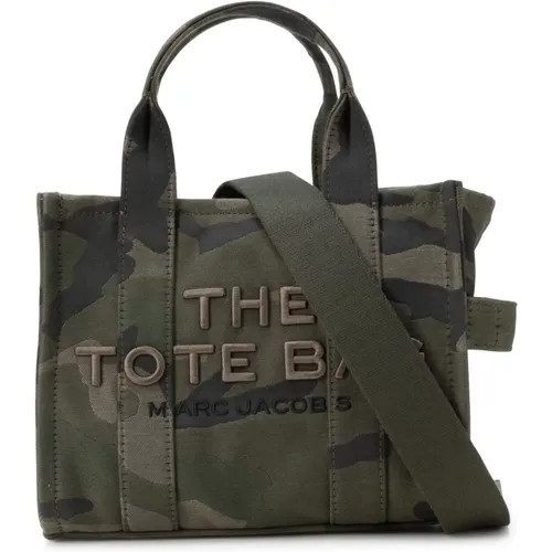 Camouflage Cotton Jacquard Shoulder Bag , female, Sizes: ONE SIZE - Marc Jacobs - Modalova