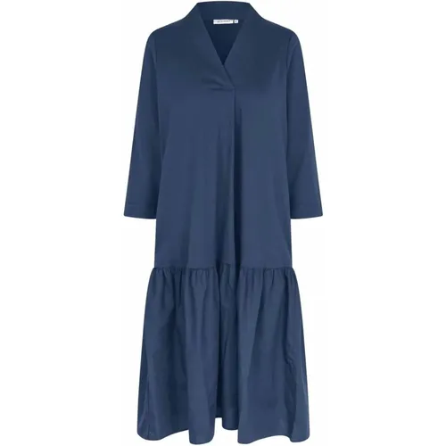 Flounce Shirt Dress Moonlit Ocean , female, Sizes: S, M, L, XS - Masai - Modalova