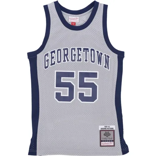 Sleeveless Tops, male, , Size: S Georgetown Hoyas Basketball Tank Top - Mitchell & Ness - Modalova