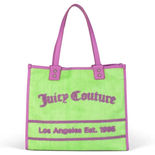 Stilvolle Stroh- und PU-Einkaufstasche - Juicy Couture - Modalova