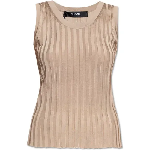 Striped top , female, Sizes: XS, 2XS - Versace - Modalova