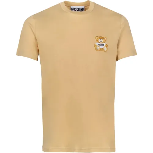 Logo Appliqué Tee Shirt , male, Sizes: 3XL, XL - Moschino - Modalova