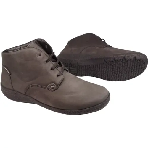 ZEA Graue Nubuk-Schuhe mit weiter Passform , Damen, Größe: 42 EU - mephisto - Modalova