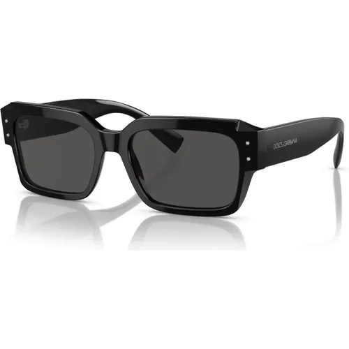 Schwarz/Graue Sonnenbrille Dg4460 , Herren, Größe: 56 MM - Dolce & Gabbana - Modalova