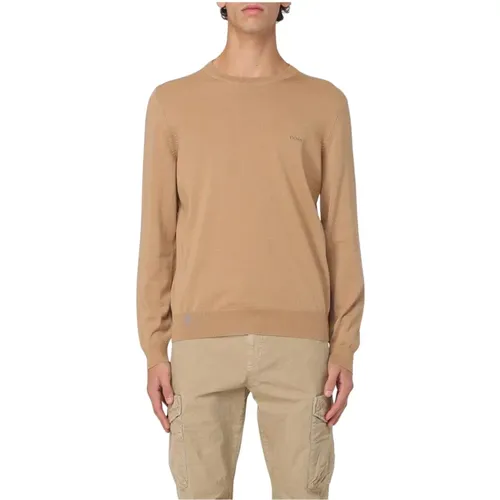 Round-neck Knitwear, male, , Size: L Long Sleeve Sweater - HUGO - Modalova