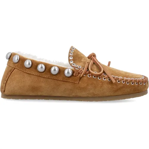 Shearling Loafer Cognac Shoes , female, Sizes: 3 UK, 5 UK - Isabel marant - Modalova