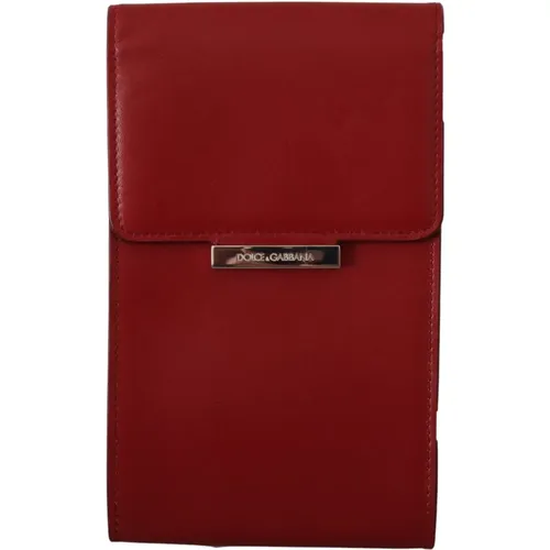Rote Leder Geldbörse Schlüsselanhänger Tasche - Dolce & Gabbana - Modalova