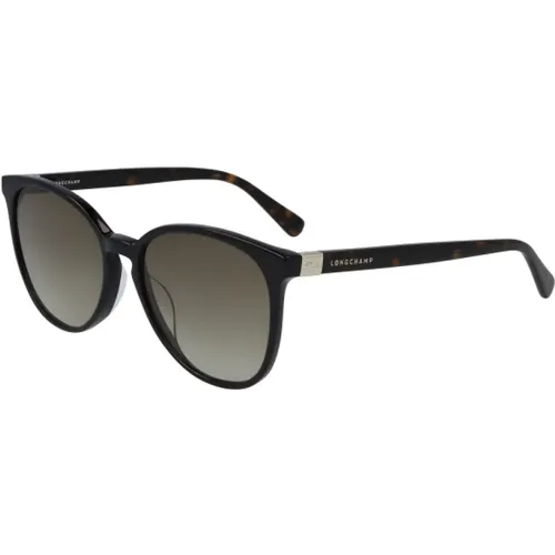 Schwarze Acetat Damen Sonnenbrille - Longchamp - Modalova