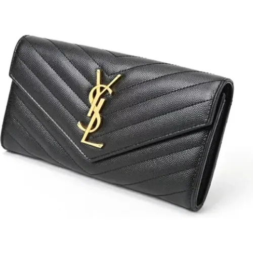 Pre-owned Wallets, female, , Size: ONE SIZE Pre-owned Leather wallets - Yves Saint Laurent Vintage - Modalova