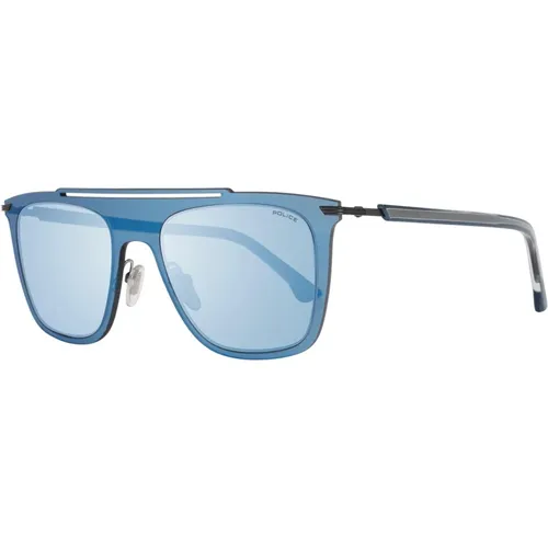 Sunglasses, male, , Size: ONE SIZE Mirrored Rectangle Sunglasses - Police - Modalova