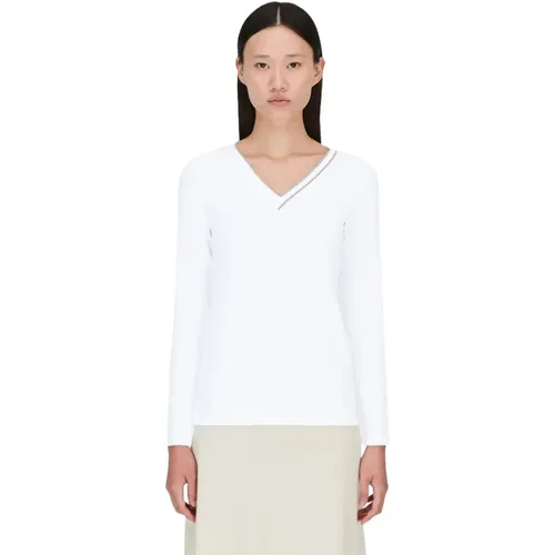 Weiße Bluse , Damen, Größe: L - Fabiana Filippi - Modalova