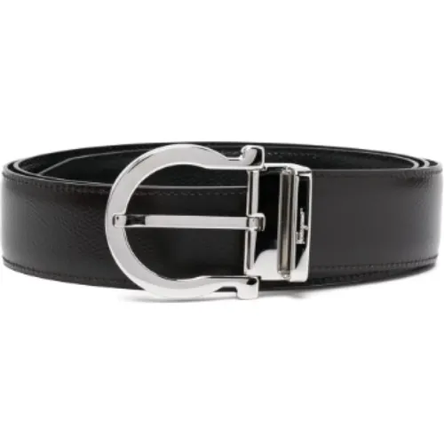 Gancini Leather Belt , male, Sizes: 105 CM - Salvatore Ferragamo - Modalova