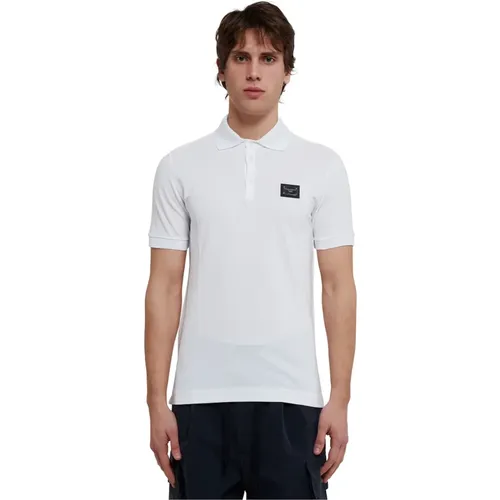 Cotton Polo Shirt by D&G , male, Sizes: M - Dolce & Gabbana - Modalova