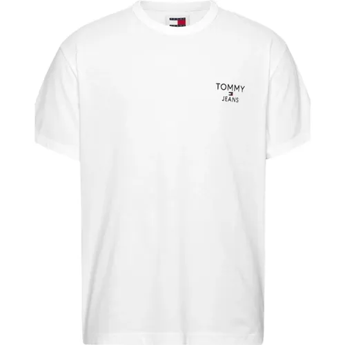 Klassisches Baumwoll T-Shirt , Herren, Größe: XL - Tommy Jeans - Modalova