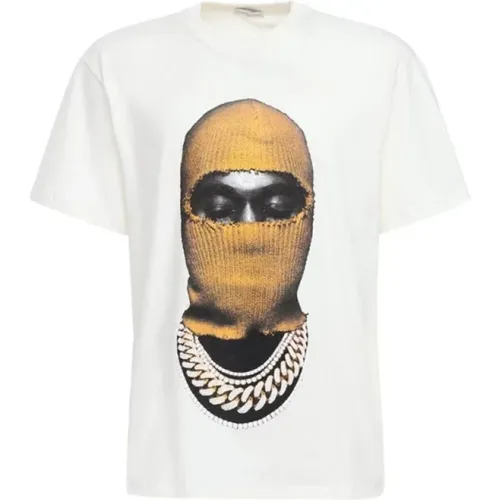 Mask Print T-Shirt , male, Sizes: L, M - IH NOM UH NIT - Modalova