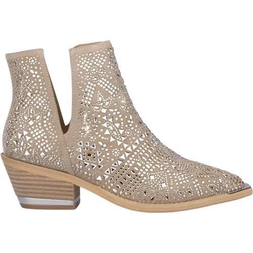 Glitter Bootie with Pointed Toe , female, Sizes: 4 UK, 7 UK, 6 UK, 5 UK - Alma en Pena - Modalova