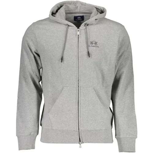 Zip-throughs, male, , Size: 2XL Elegant Hooded Sweatshirt for Men - LA MARTINA - Modalova