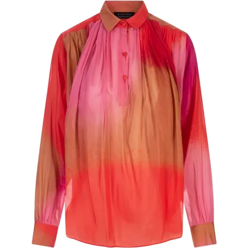 Silk Multicoloured Shaded Shirt , female, Sizes: M, S - Gianluca Capannolo - Modalova