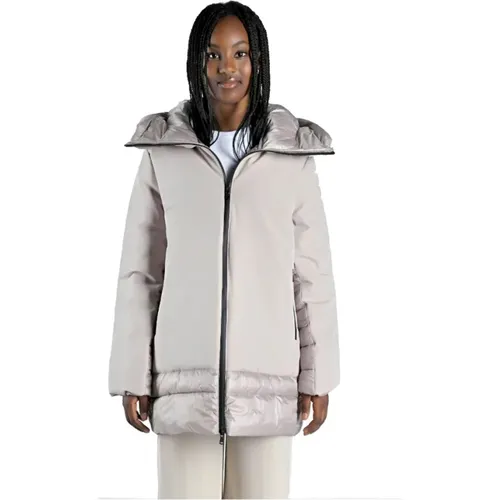 Weiße Wasserabweisende Bio-Finish-Jacke , Damen, Größe: XL - Canadian Classics - Modalova