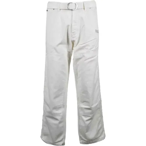 Off , Straight Trousers, male, , Size: W32 Pants - Off White - Modalova